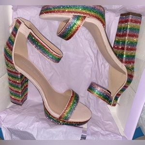 Madden Girl Rainbow Heels